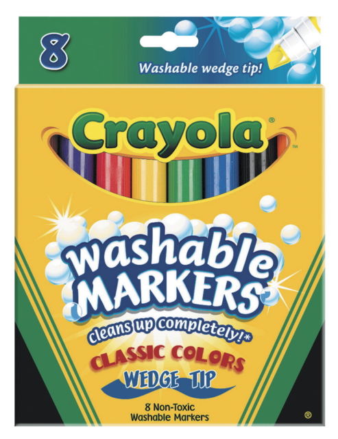 Crayola 8-Count Washable Wedge Tip Markers