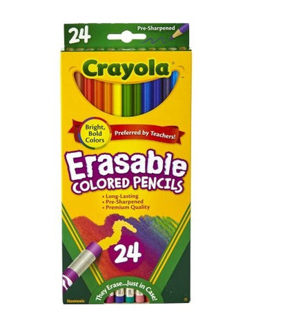 Crayola 24-Count Erasable Colored Pencils