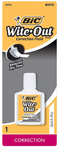Bic Single Count White Out Bottle