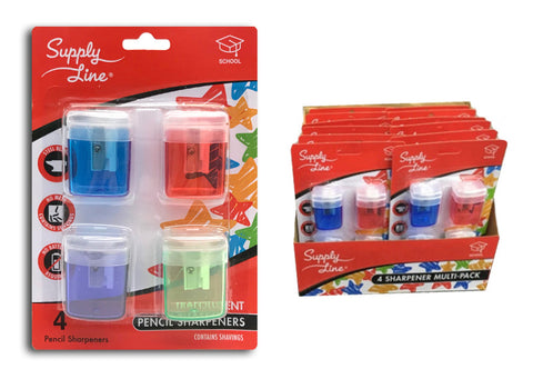 The Supply Line 4-pack Pencil Sharpeners w/ Catch