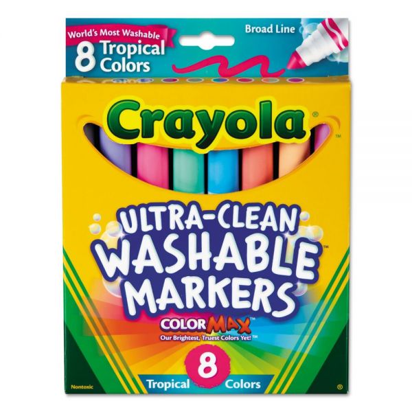 Crayola 8-Count Tropical Colors Washable Markers